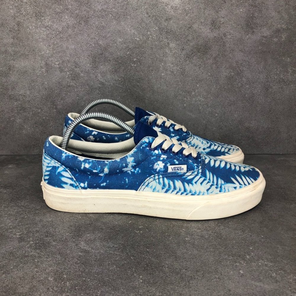 Vans Old Skool Low Top Canvas Sneaker, Blue Tropical, Men's 8 Women's 9.5